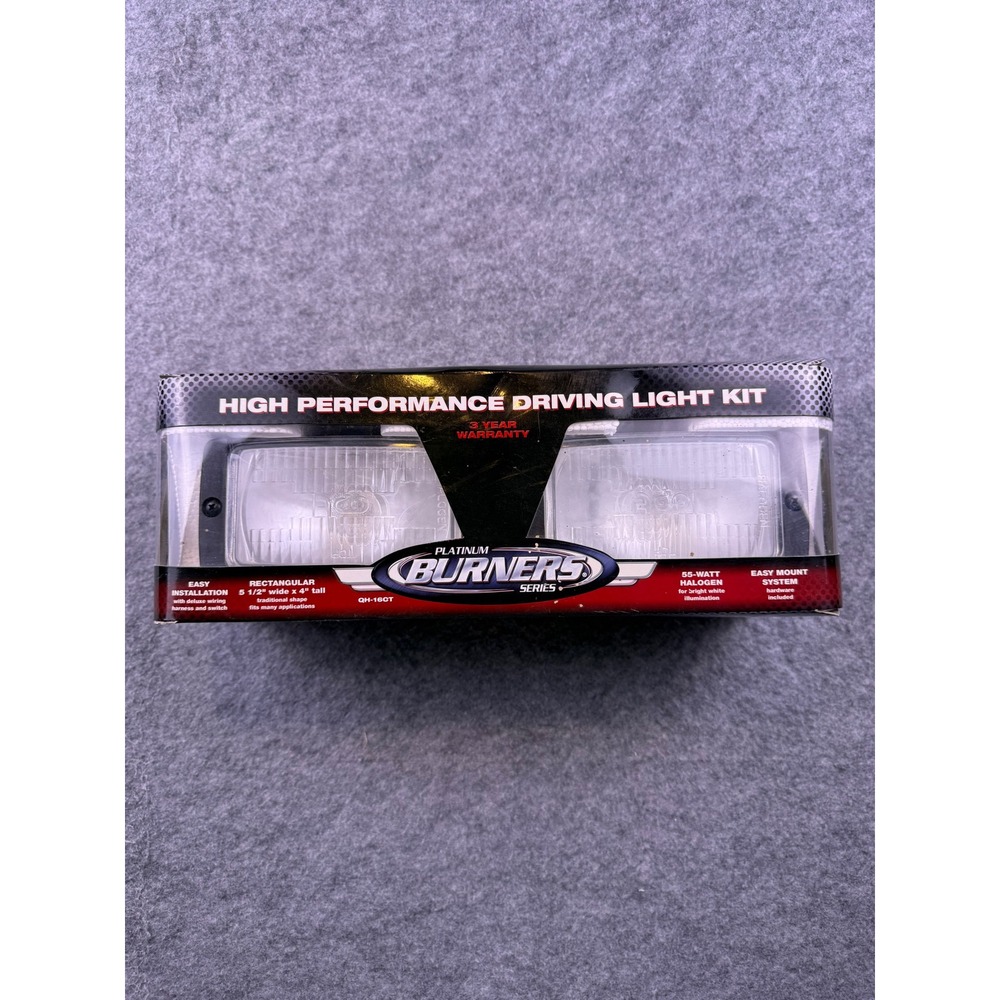 Optronics Burners Driving Light Kit Black Clear New Open Box Performance QH-16CT
